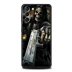 Skull Skeleton Grim Reaper Design Fashion Phone Case - Premium Silicone Cover - Samsung S20 (A1)