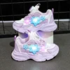 Tennis Shoes LED Children Trainer Girls Casual Sneakers Mesh Breathable Running Shoes Baby Student Non-slip Illuminated Shoes 3