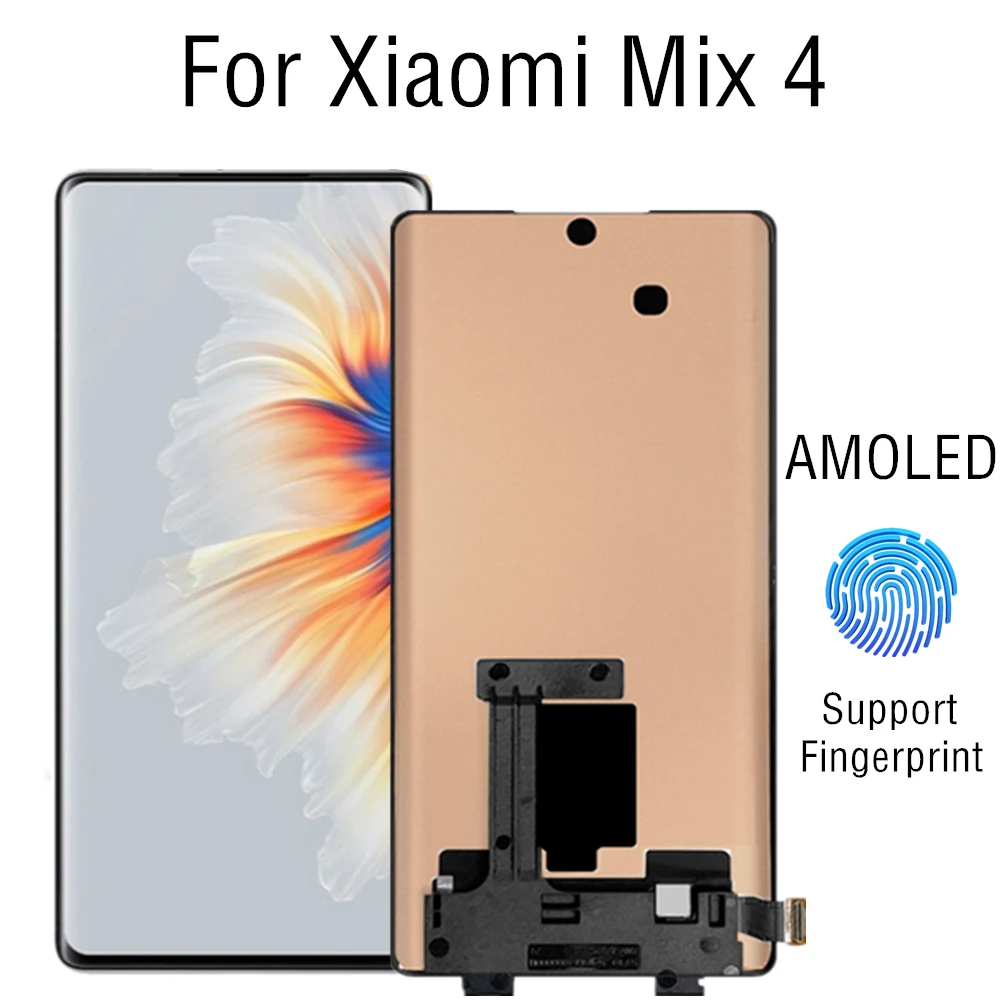 

6.67" AMOLED For Xiaomi Mix 4 LCD Display Touch Screen Digitizer Assembly Replace For Xiaomi Mi Mix4 2106118C with Fingerprint