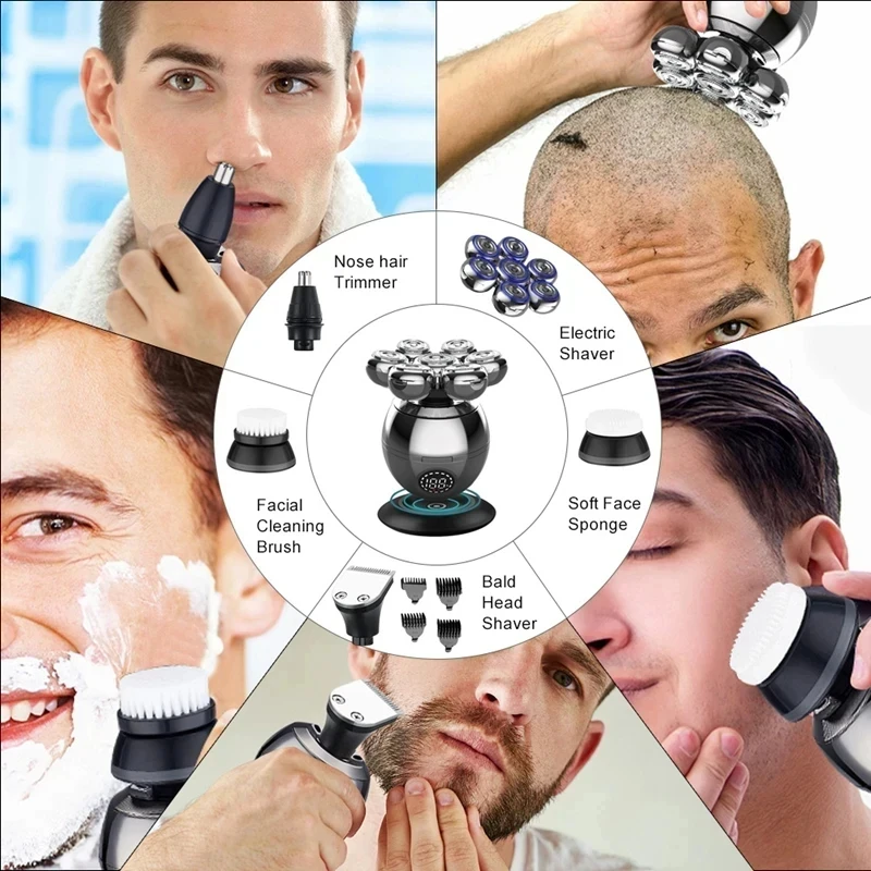 Electric Shaver Clipper Men Beard Trimmer Portable Waterproof