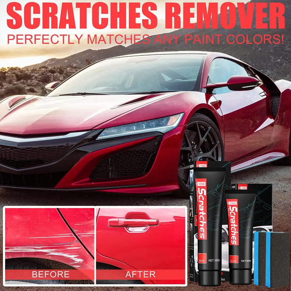 

60/100ml Compound Wax Car Scratches Repair Auto Paint Polishing Scratch Remover Care Cream Agent Repair Paste H6T3