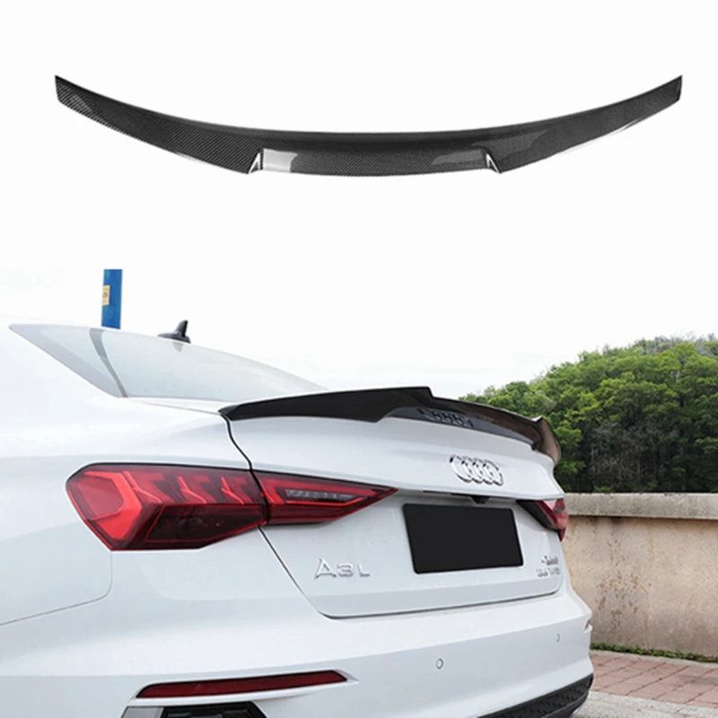 FORAudiA3S38YSedanSpoiler20212022RealCarbonFiberRearTrunk