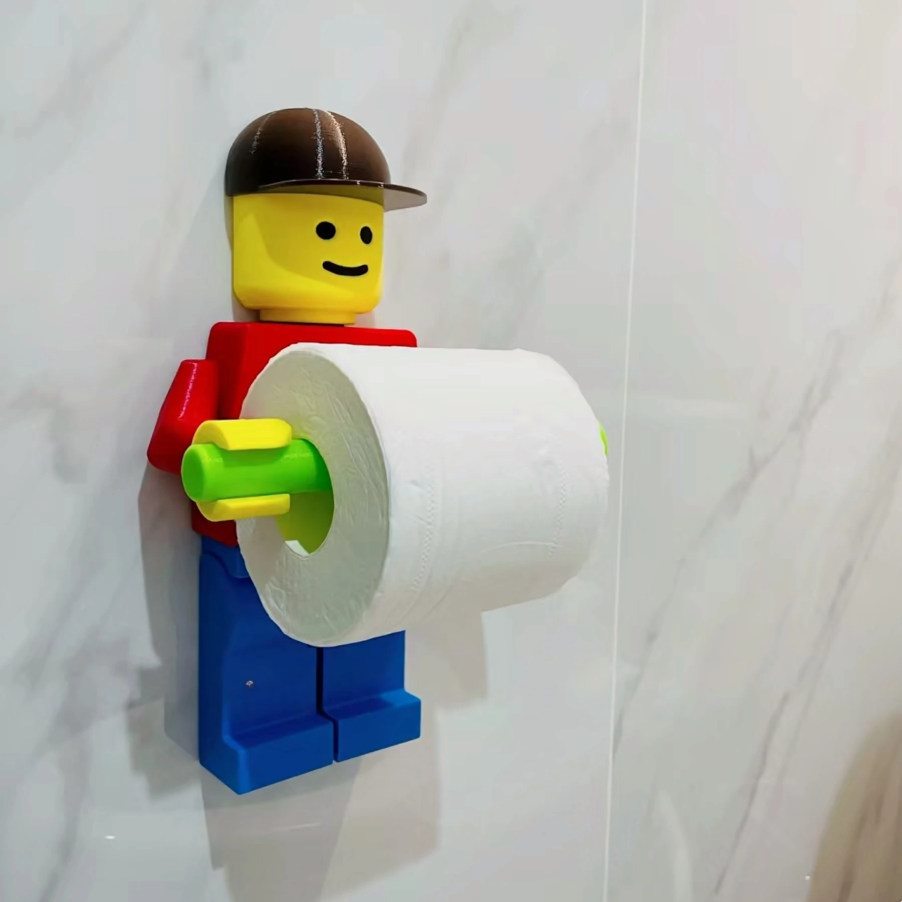 

Cool 3D Print Robot Toilet Roll Building Block Tissue Holder Box Paper Tissue Tube Cover WC Storage Box Bathroom Home Decoration