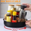Stainless Steel Layer Turntable Organizer Multifunction Kitchen Storage Decorative Trays Rotating Spice Rack Kitchen Accessories 4