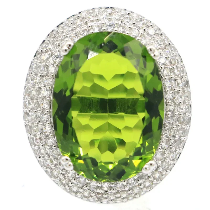 10g Customized 925 SOLID STERLING SILVER Customized Rings Green Peridot Pink Tourmaline Aquamarine Rhodolite Garnet CZ Gift For