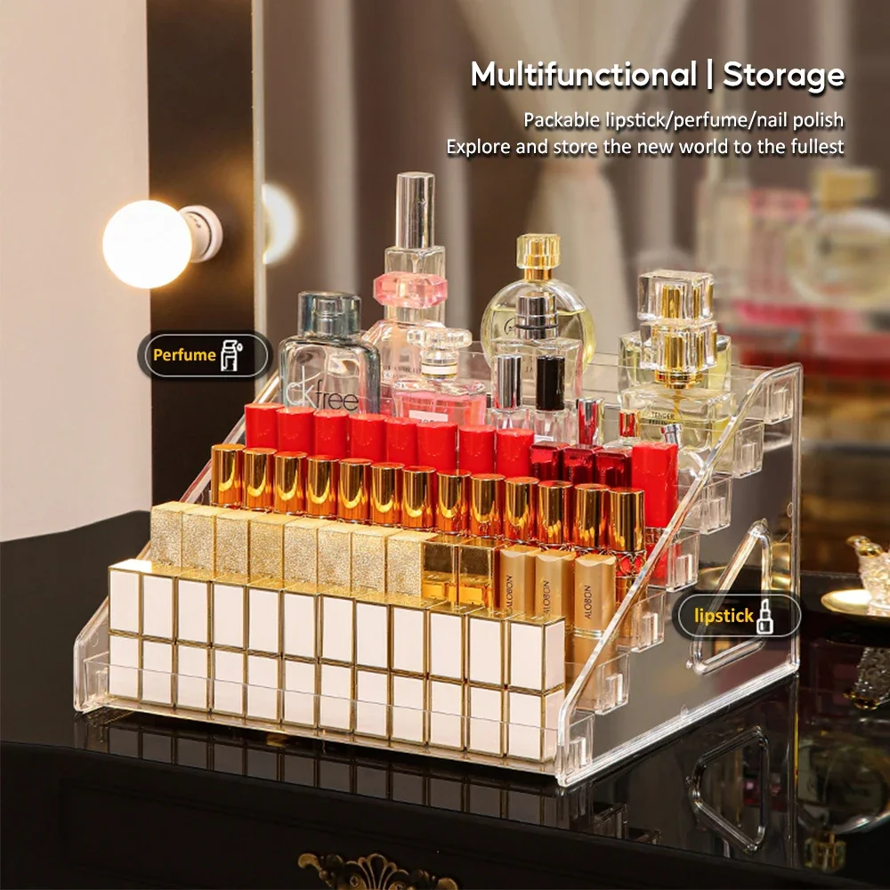 Eyeshadow Palette Organizer Acrylic Display Case for Lipstick Nail Polish Cosmetics Storage Rack Perfume Makeup Racks Organizer