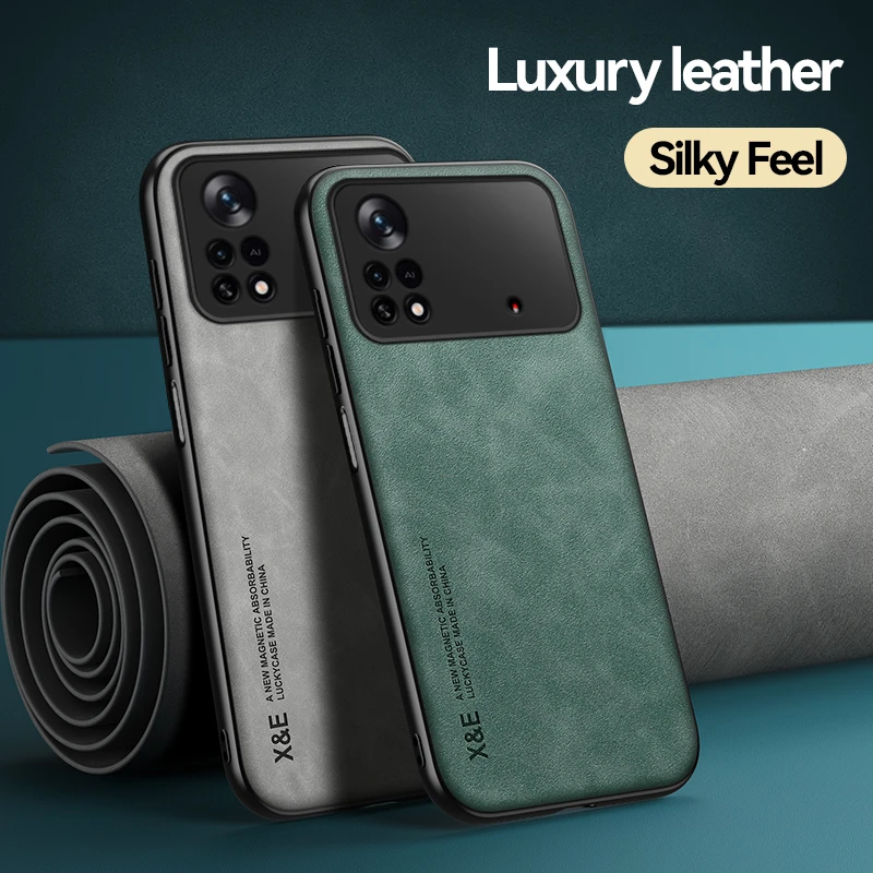Luxury Magnetic Holder Leather Phone Case - Premium Back Cover with Enhanced Protection