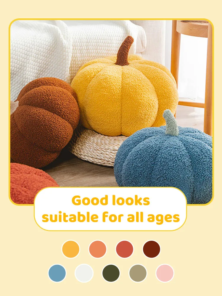 20cm Small Size Soft Pumpkin Plush Toys Lovely Stuffed Plant Bedroom Decoration Halloween Decor Dolls Soothing Pillow for Kids