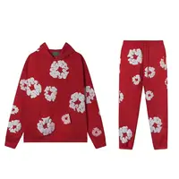 Nouvelle collection 2026 : Sweat à capuche imprimé en mousse tendance, style européen et américain, ensemble de sport pour hommes, modèle identique pour les couples. 4