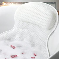 Oreiller de bain de luxe 1 pièce avec maille d'air 3D et aspiration sécurisée |   Support cou/dos, lavable en machine, usage domestique/Spa 4