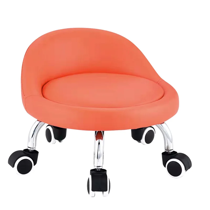 Joylove Children's Pulley Rotating Stool Toddler Stool Universal Wheel Back Low Sofa Pedicure Change Shoe