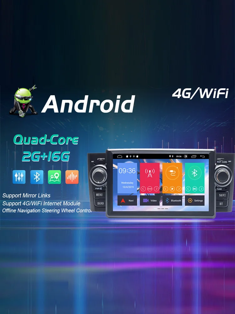 Android Car Radio DVD Player For Fiat Grande Punto 2005-2009, Linea 2007-2011 To