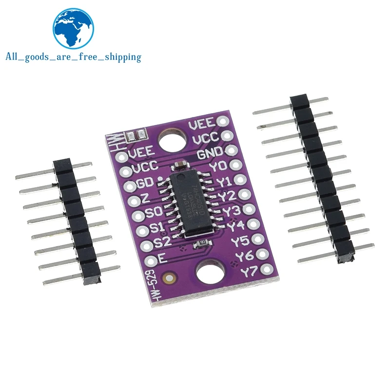 TZT 1/3PCS 74HC4051 CD4051 einzigen 8-kanal digital gesteuert elektronische schalter Multiplexer Für Ardunio
