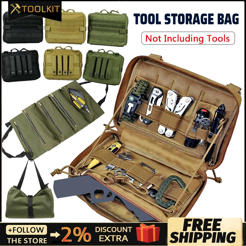 Repair Tools Bag Suitcase Storage Organizer Multiple Function Large Capacity Oxford Waterproof Outdoor Camping Hunting small tool chest