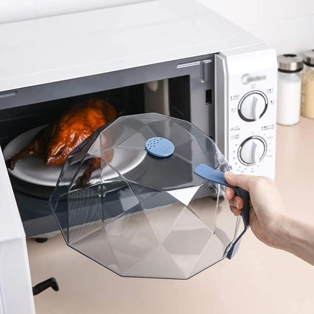 Microwave Splatter Cover Food Grade Heat Resistant Plastic Microwave Food Plate  Cover Guard Lid for Home - AliExpress