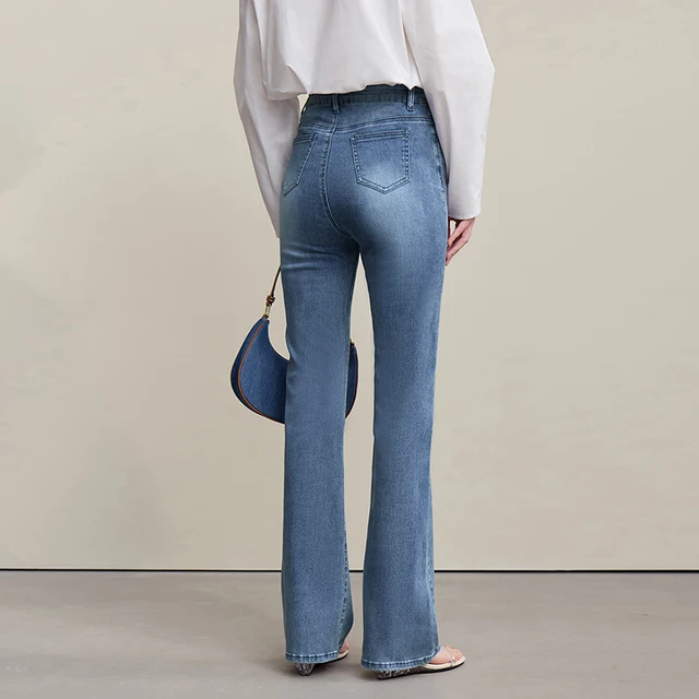 Amii Flared Jeans Autumn 2026 New Commuter Style Casual Versatile Women's Pants Solid Color Denim Trousers For Women 12621032 2