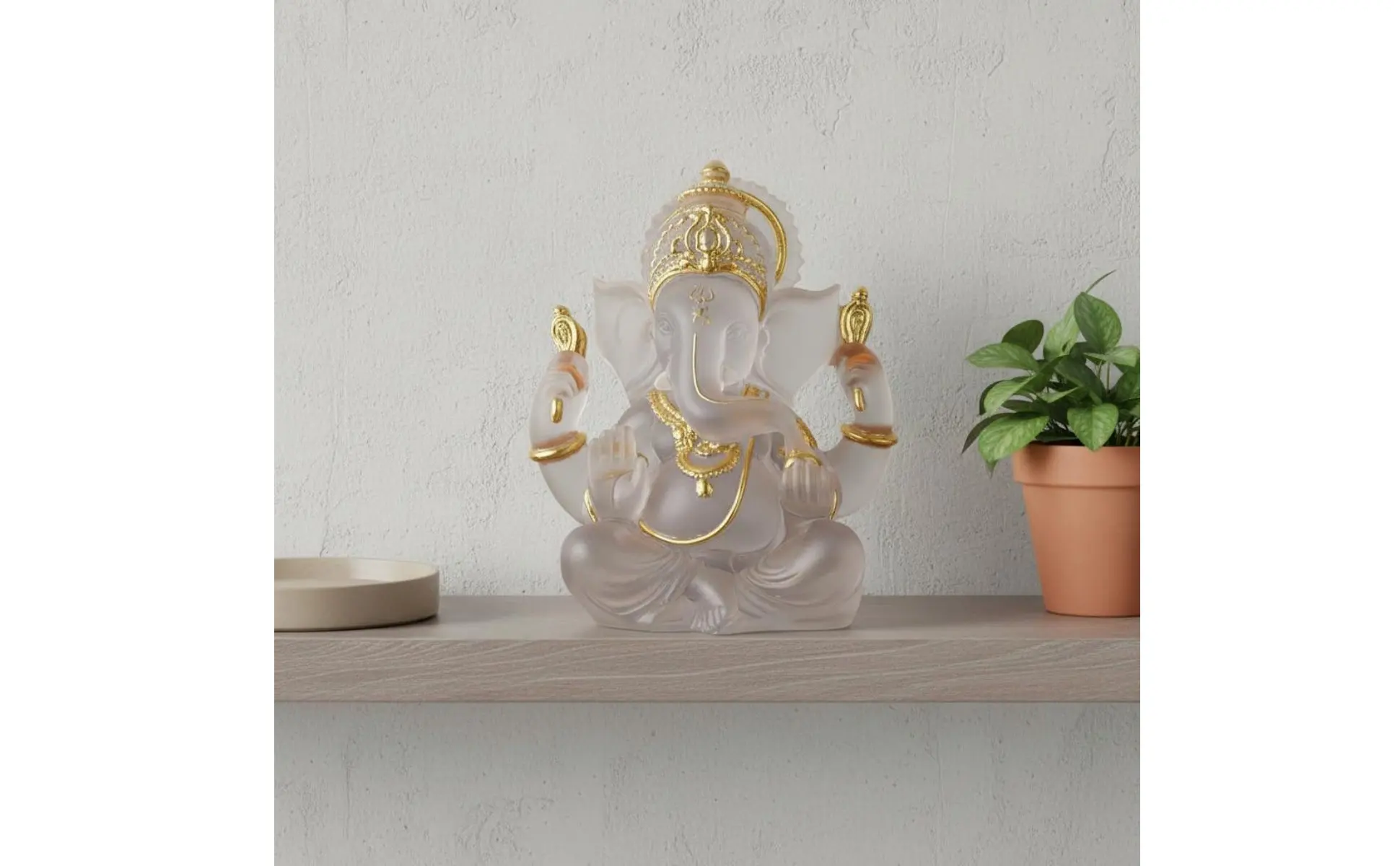 Elephant Deity Statue Statue Colored Glaze Effect Indian Elephant God Idol Resin Elephant Deity Statue Statue High-Quality