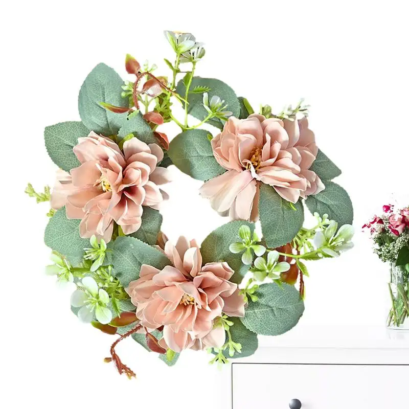 

Искусственный венок для свечей, фотодержатель, искусственный цветок, центральные части с листьями эвкалипта для фермерского дома