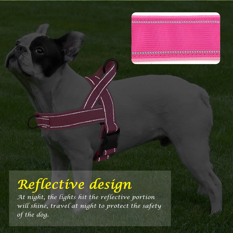 AKOFIC Pettorina Antifuga Cane Taglia Media e Grande, Riflettente Pettorina Tattica Cane Regolabile con Maniglia Imbottita, Imbracatura per Cani Traspirante per Addestramento e Corsa (Cachi, XL