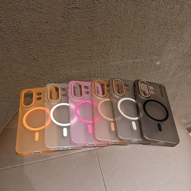 Matte Hard PC Phone Case with Magsafe Magnetic Wireless Charging and Shockproof Bumper
