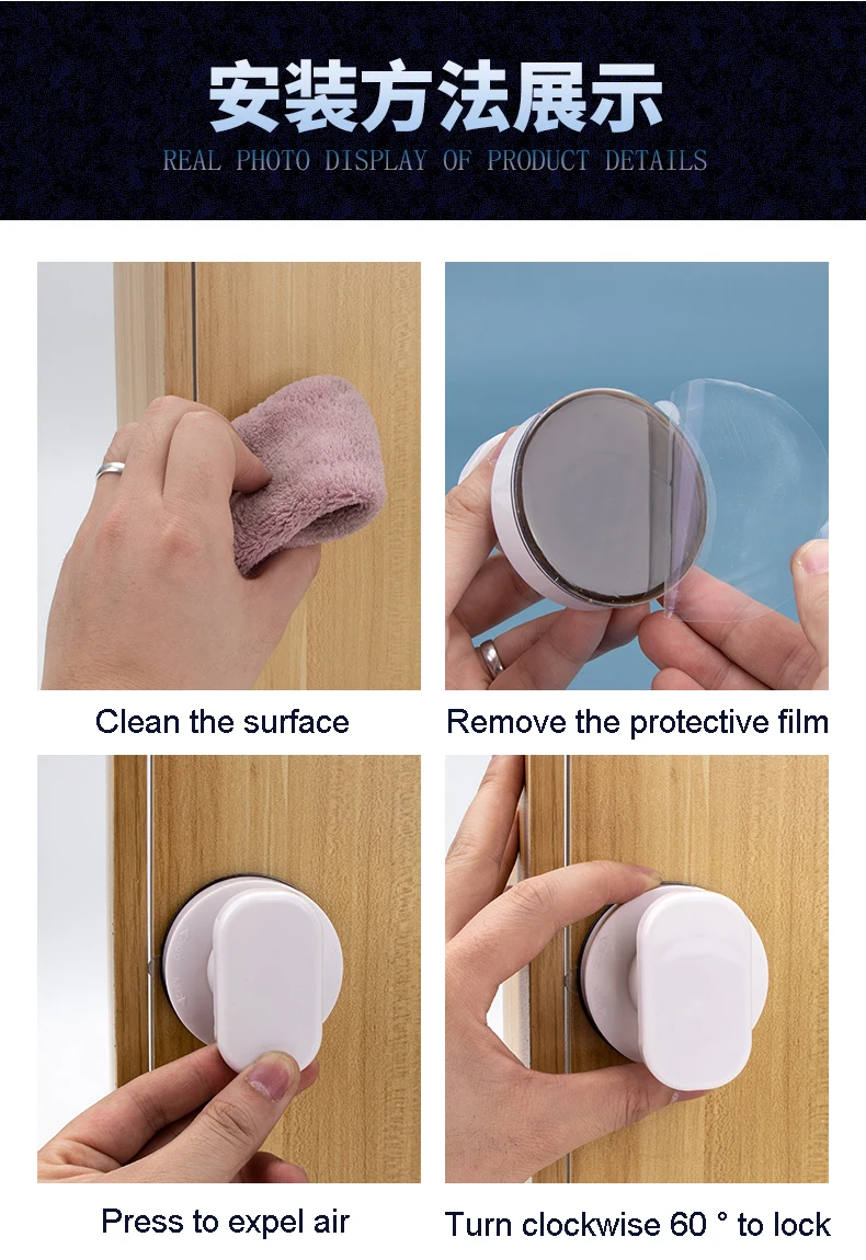 Description Picture 3 of itemAnti-slip Handrail No Drilling Shower black Handle Offers Safe Grip with Suction Cup for Safety Grab Bathroom Bathtub Glass Door