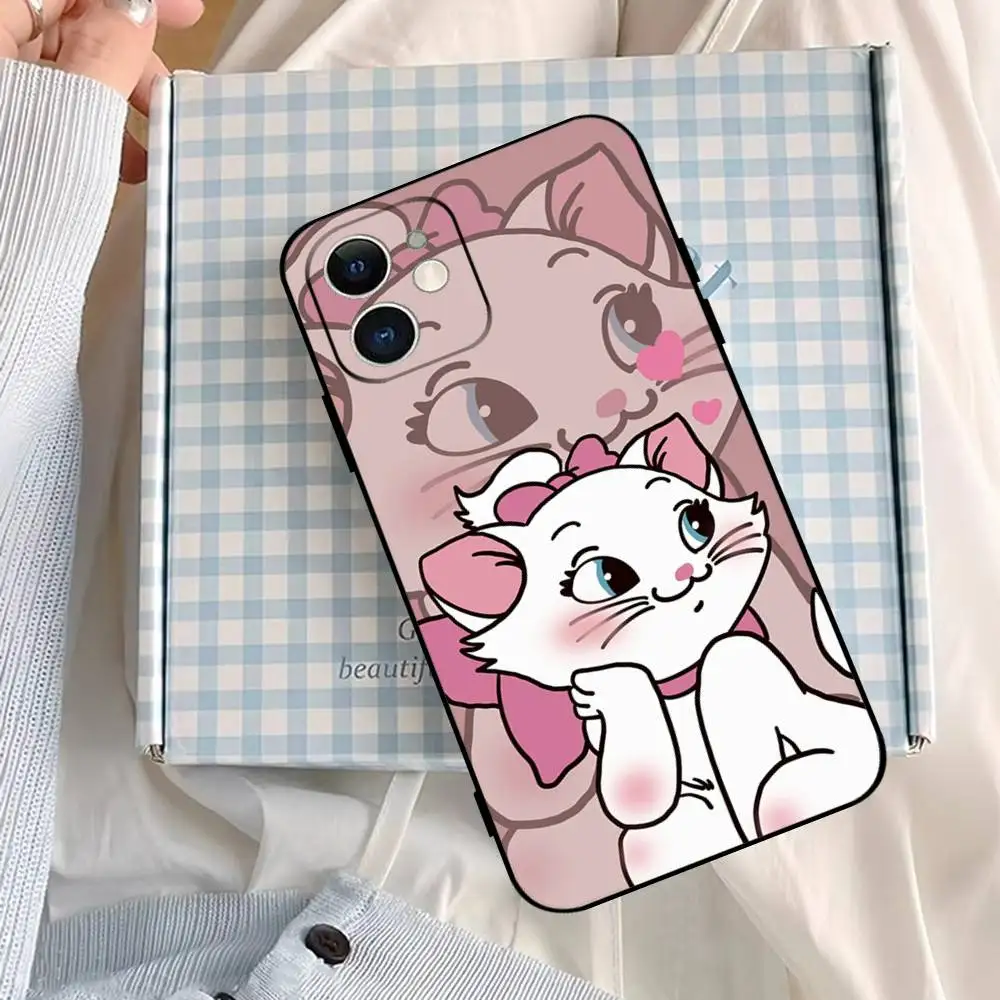 M-Marie Cat Cute Black Silicone Phone Case