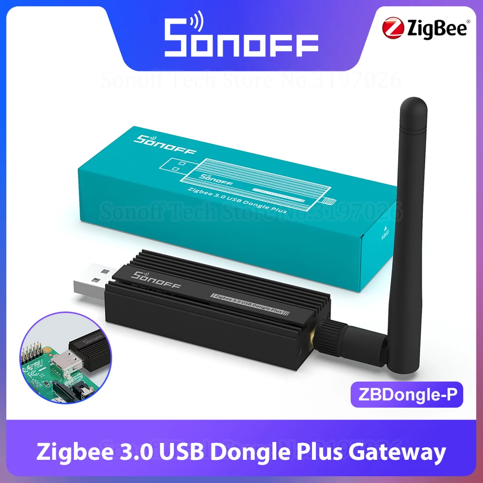 SONOFF ZB Dongle Zigbee 3.0 USB Gateway ZBDongle Plus Universal via ZHA or  Zigbee2MQTT Support ZBMINIL2 S26R2ZB SNZB eWeLink APP