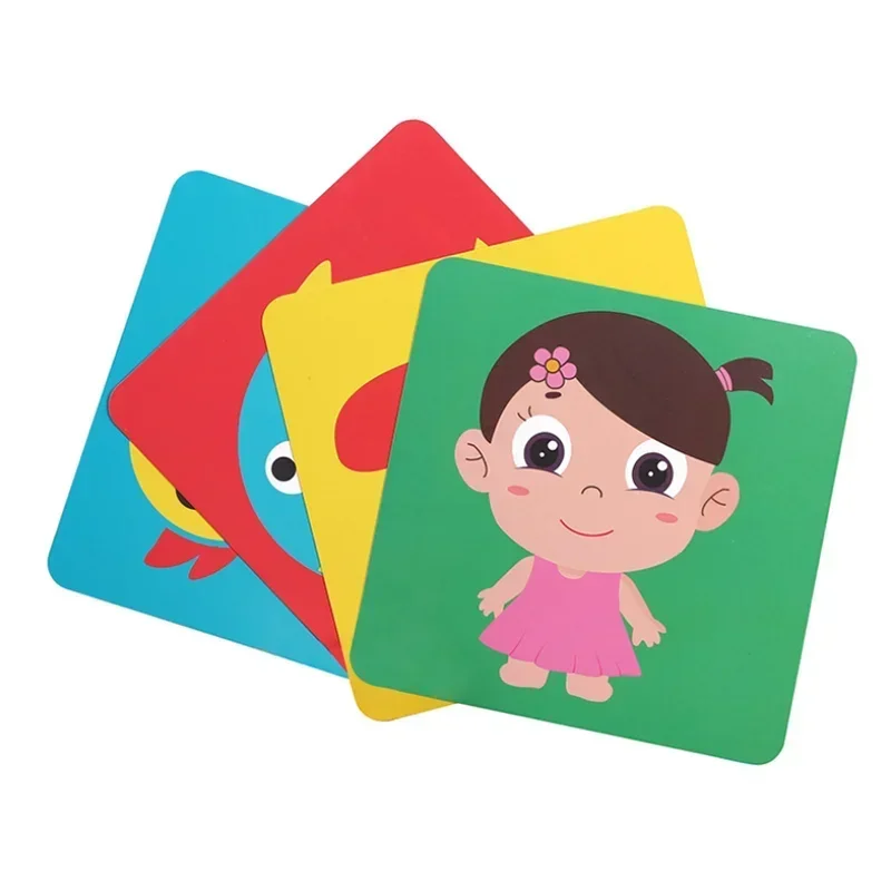 Montessori Toys Baby Visual Stimulation Cards Black and White High Contrast Flash Cards Learning Educational Toys for Children 3