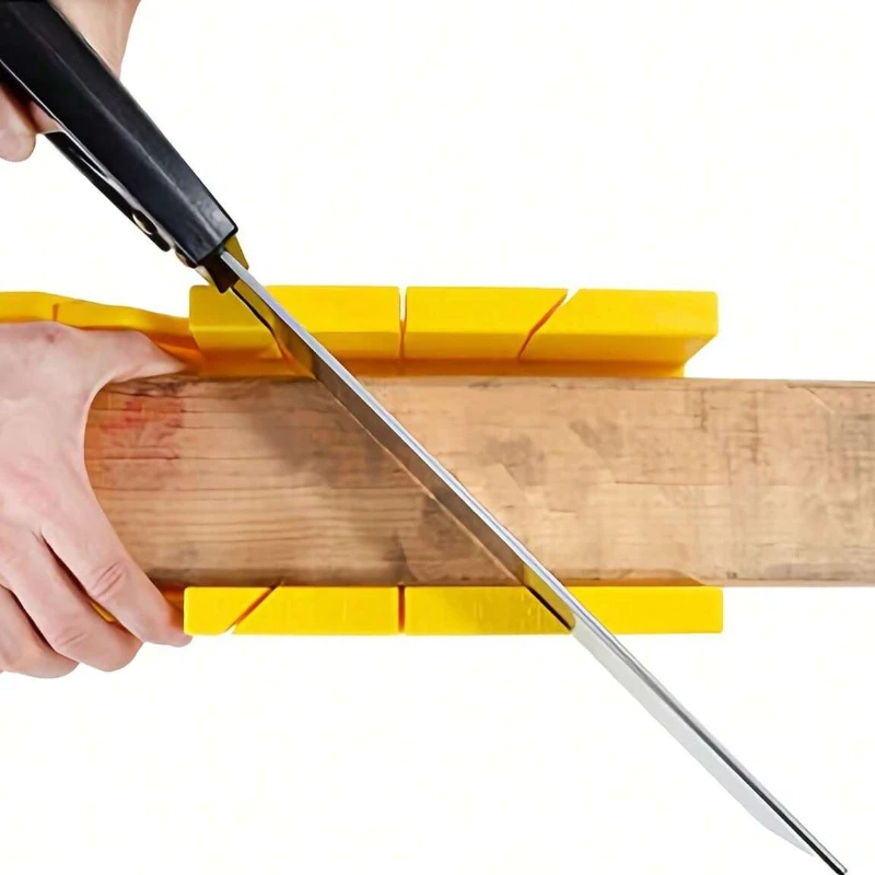 22.5/45/90 Degree 1pc Wood Cutting Clamping Miter Saw Box Woodworking Angle Cutting For Carpente wood cutting miter box