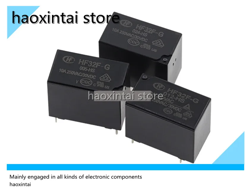 

10 шт. реле JZC HF 32F-G-005 012 024-HS3 HS 4 фута 5A 10A