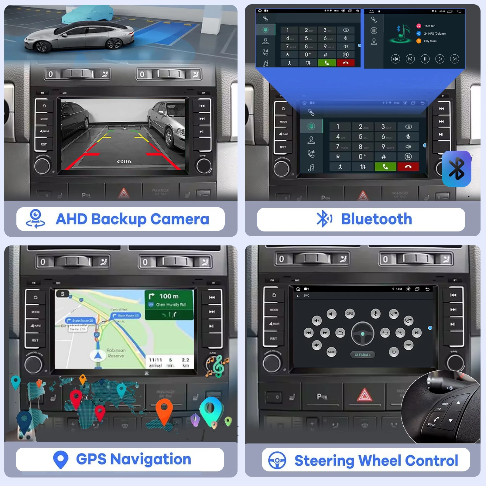 6.2"Android Car Radio for VW Volkswagen Touareg T5 Transporter Multimedia Player