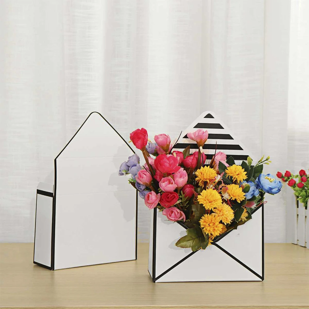 Creative Envelope Folding Flower Florist Bouquet Storage Box Party Valentine's Day Lining Envelopes Wedding Invitation Envelope envelope storage box