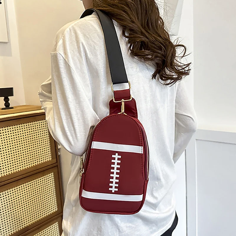 City Walking Chest Bag Travel Bag Outdoor Hiking Cycling Crossbody Sling Bags Large Sport Printed Baseball Weekend Schoolbag