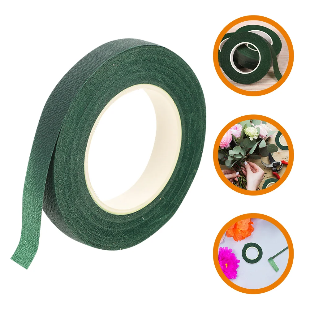 

5 Rolls Green Tape Floral Stem Wrapping Wound Florist for Bouquets Flower Package Twine