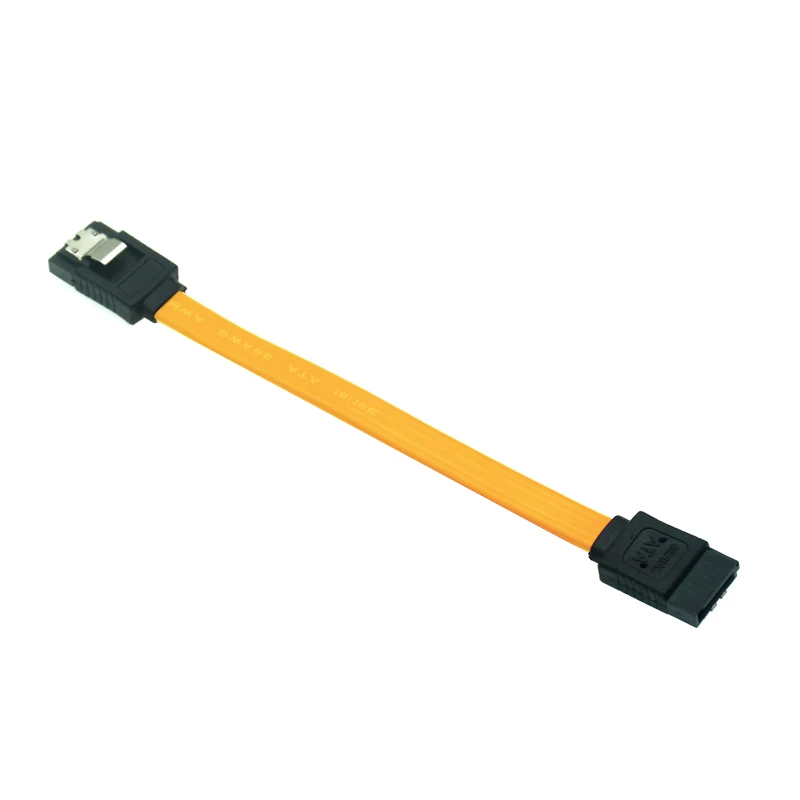 울트라 숏 SATA 케이블 III, 5팩 SATA3.0 6Gbps 직선형 90도 HDD SDD CD 드라이버 데이터 케이블 (잠금 래치 포함) - 10CM