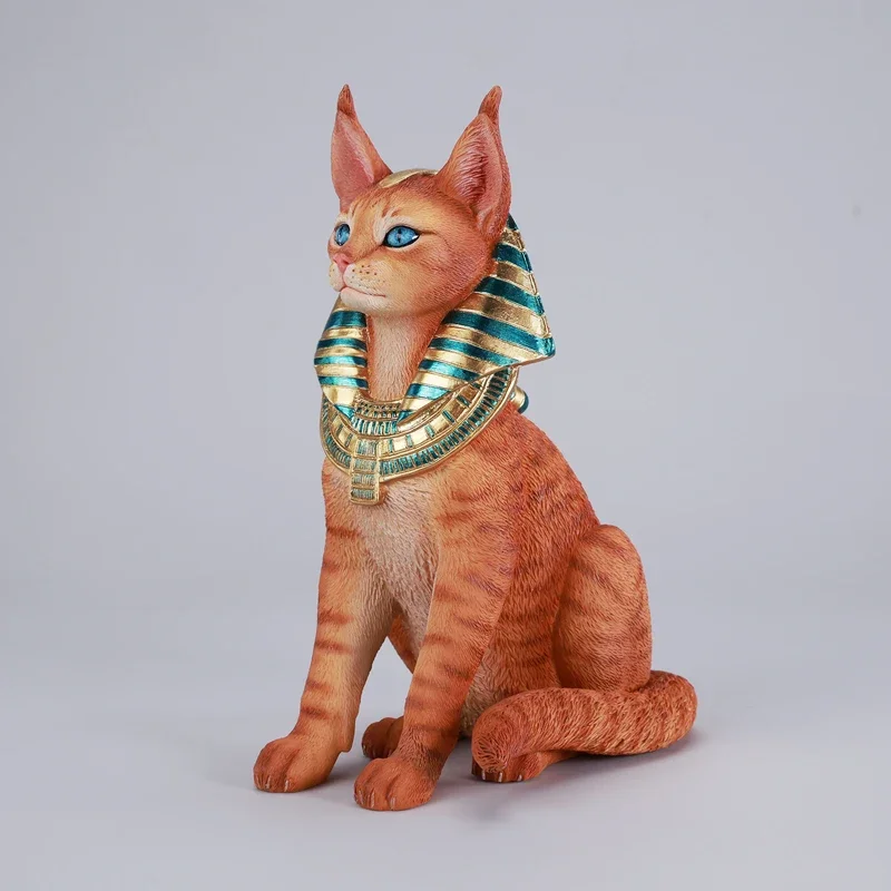 Vorverkauf JXK Niedliches ägyptisches Katzen-Tiermodell, handgefertigtes Katzen-Pharao-Modell für Actionfiguren, Desktop, kreatives Geschenk, Ornament – Detail 22