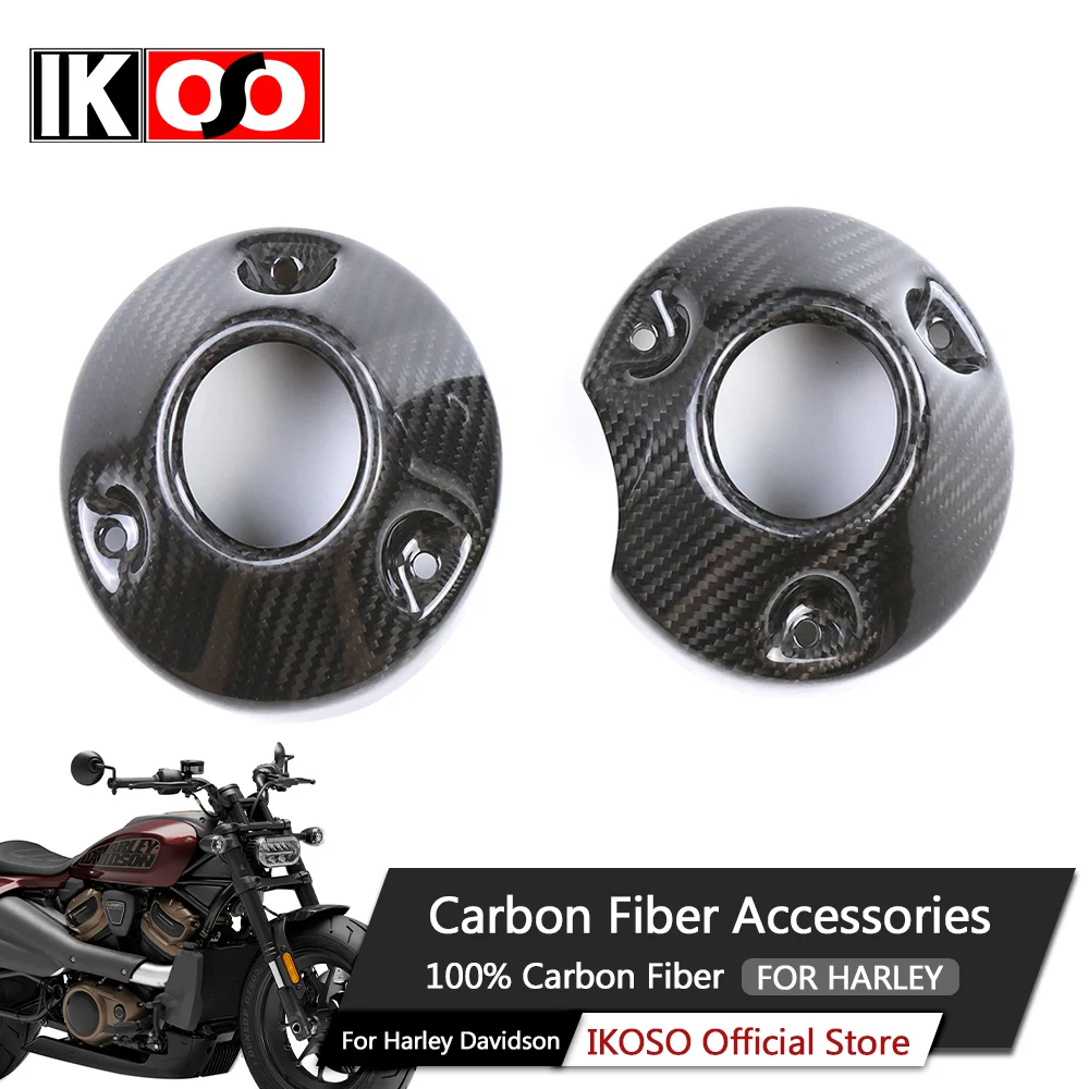 

100% 3K Pure Carbon Fiber Motorcycle Exhaust Covers Fairing Kit For Harley Davidson Sportster S 1250 RH 1250S 2021 2022 2023