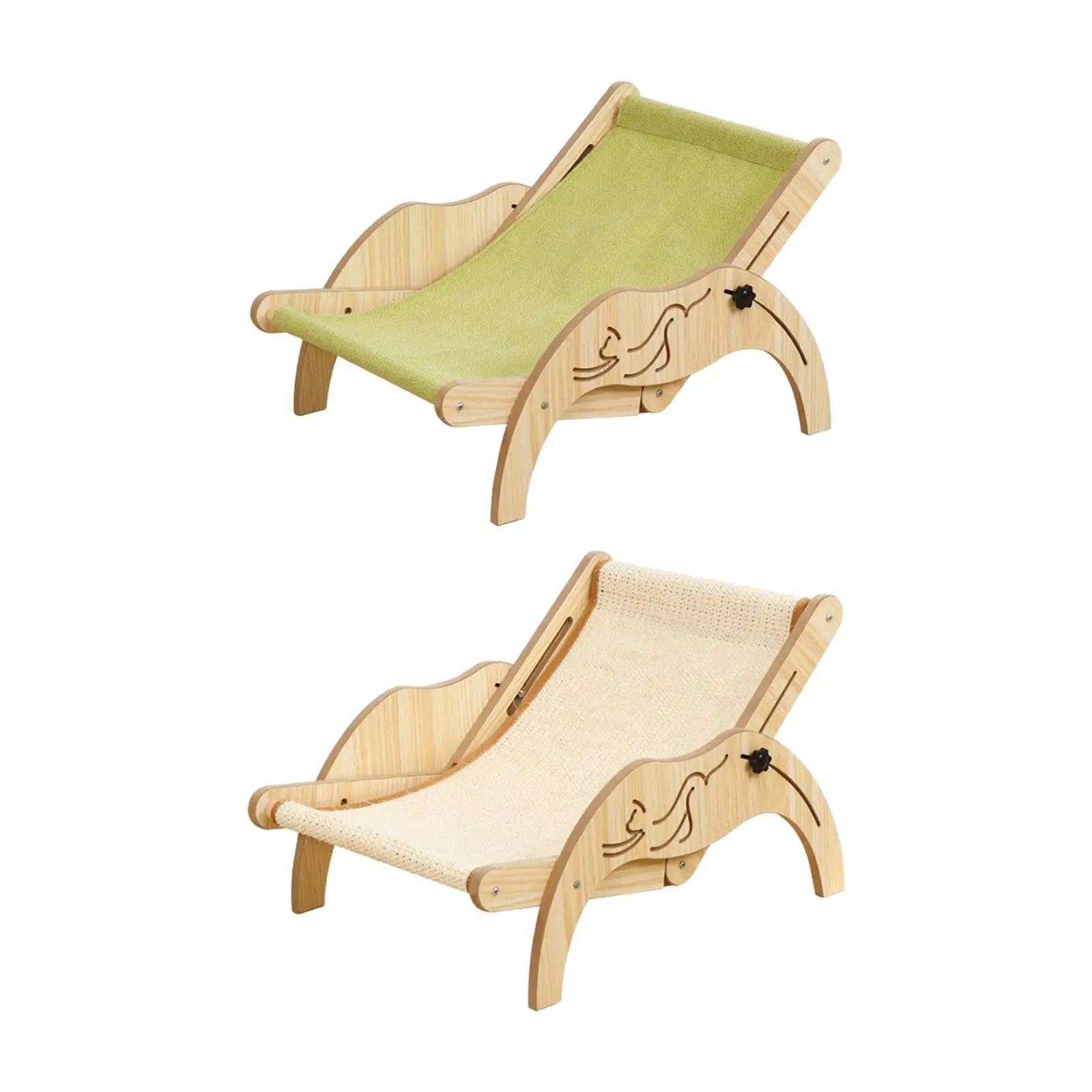 Sedia Da Salotto Per Gatti In Sisal, Sedia Da Spiaggia, Amaca Per Gatti, Regolabile In Legno Massello Di Sisal, Cuscino In Sisal Rimovibile, Resistente Tiragraffi Per Gatti, Per Riposare I Gatti - 10