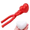 Kids Snowball Maker Cute Snowball Maker Tool Winter Outdoor Love Heart Shaped Snow Ball Maker For Kids & Adults Snow Ball Fights 1