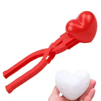 Kids Snowball Maker Cute Snowball Maker Tool Winter Outdoor Love Heart Shaped Snow Ball Maker For Kids & Adults Snow Ball Fights 1