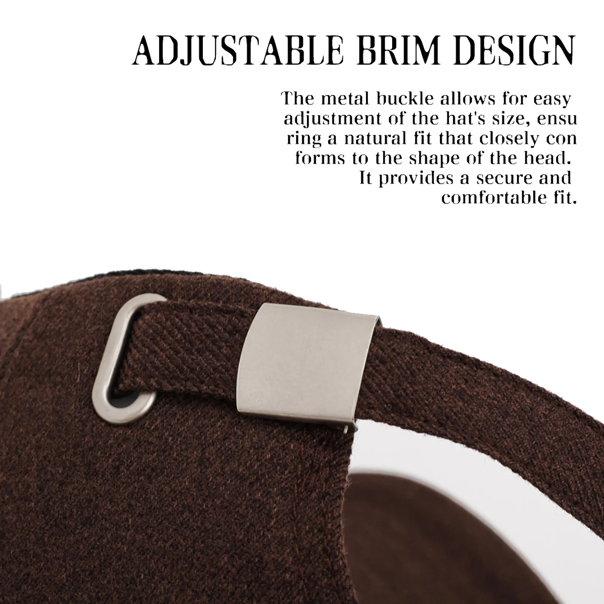 Wide-Brimmed Baseball Cap for Women and Men with Large Heads, Versatile Hard-Top Cap, Deep and Wide, Makes Face Look Smaller, Suitable for Autumn and Winter