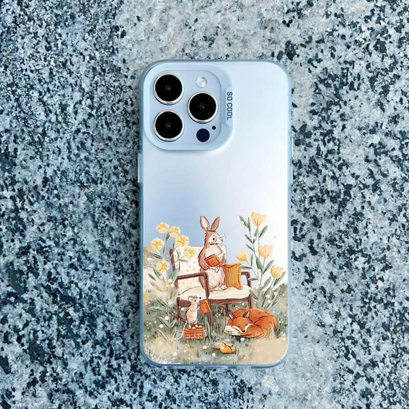 Cartoon-Tier Freizeit-Handyhülle für iPhone 13 Mini Pro Max 17 16 11 12 14 15 Pro Max 16 15 14 Plus Stoßfeste Laser-Schutzhülle – Detail 6