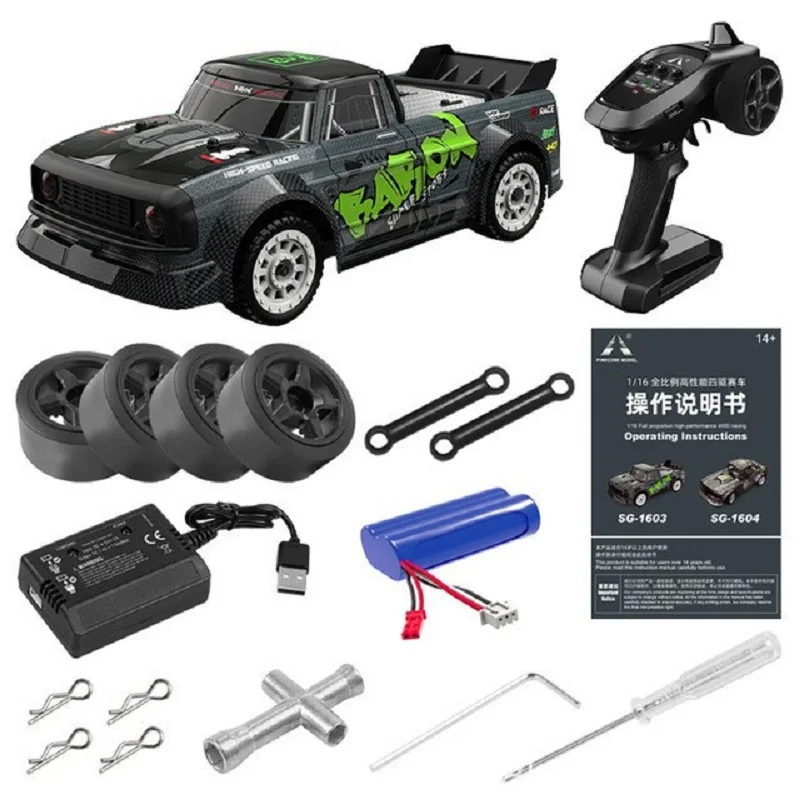 SG1606 SG1603 SG1604 1/16 RC카 고속 2.4G 4륜구동 1:16 드리프트 무선 조종 레이싱카 장난감 (남아용)