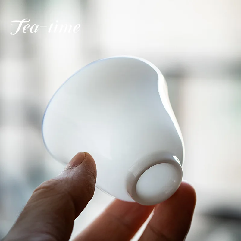 Boutique Sweet White Porcelain Teacups Thin Tire Master Cup Single Tea Bowl Small Tea Cup Kung Fu Tea-tasting Wine Drinkware