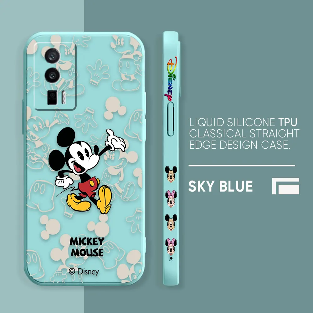 thumbnail image 1 of Case For Redmi K60E K60 K50 K40S K40 K30 9A 9 8A 8 10 Pro 4G 5G Colour Simple Liquid silicone Case Funny Mickey Minnie Mouse, 1 of 5