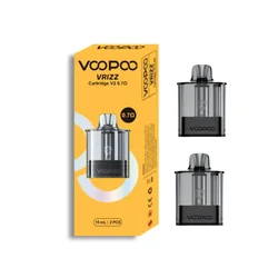 2 - Pack Original VOOPOO Vrizz Pod Cartridge 15ml - Premium Replacement Pods - 10pcs (0.7ohm)