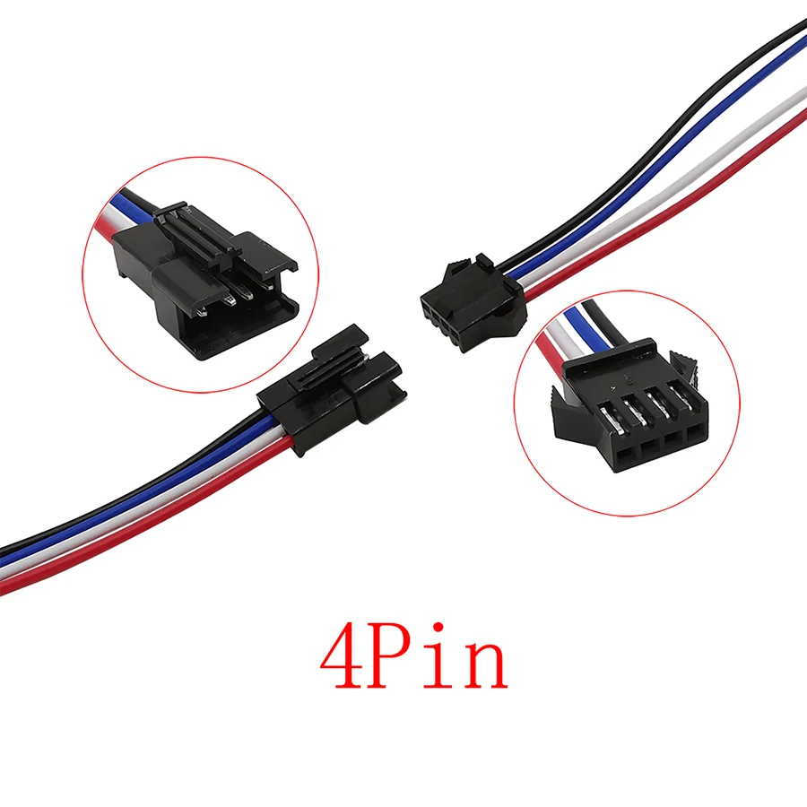 5 paar JST SM 2/3/4/5/6 Pin 2,54mm Pitch Männlich Weiblich Stecker LED Verlängerung Kabel Draht Stecker Für LED Streifen Licht DIY 10/15/20CM – Detail 4