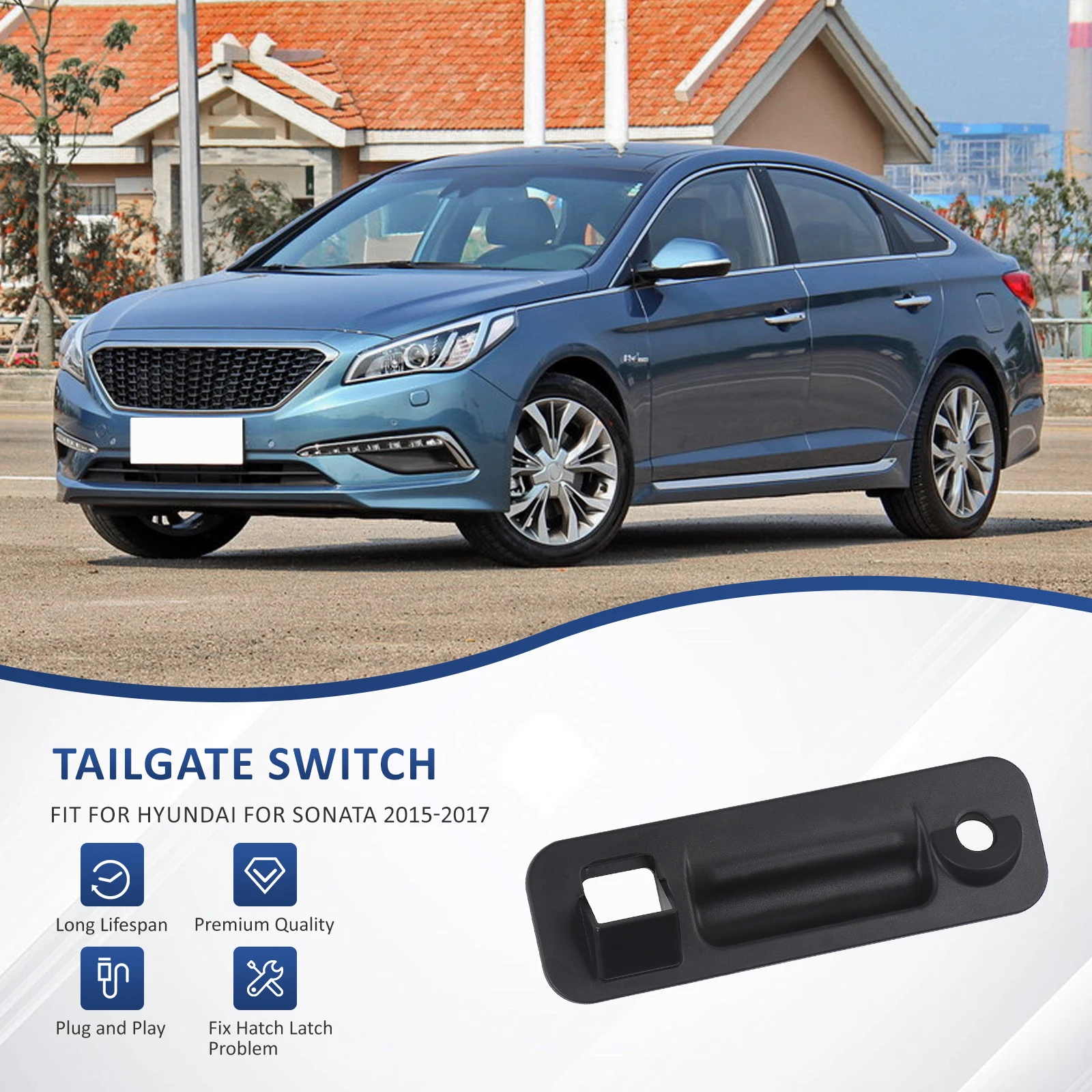Auto Stamm Deckel Lock Griff Shell Für Hyundai Für Sonata Griff Gehäuse Schalter Heckklappe Öffnung Taste 81260C1010 81260-C1010 – Detail 2