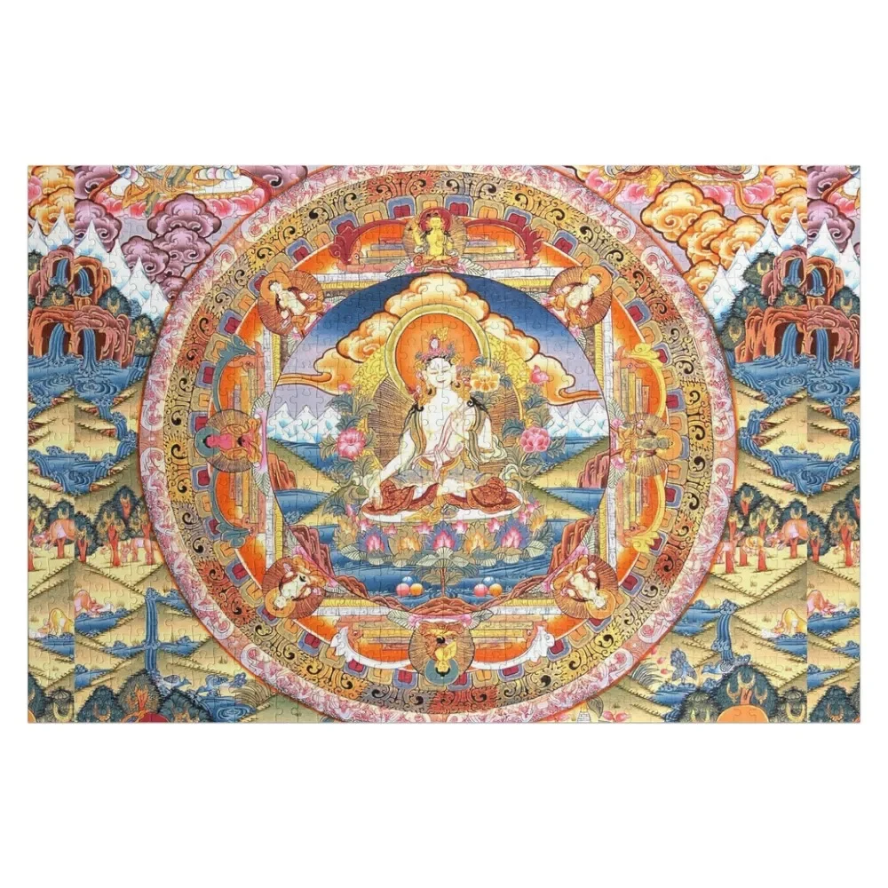 White Tara Buddhist Mandala 60 Jigsaw Puzzle Personalized Wooden Name Wooden Adults Puzzle плащ tara jarmon