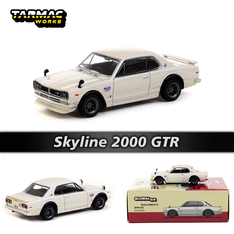 

TW в наличии 1:64 Skyline 2000 GTR KPGC10 цвета слоновой кости отлитый под давлением модель автомобиля коллекция миниатюрных игрушек Tarmac Works